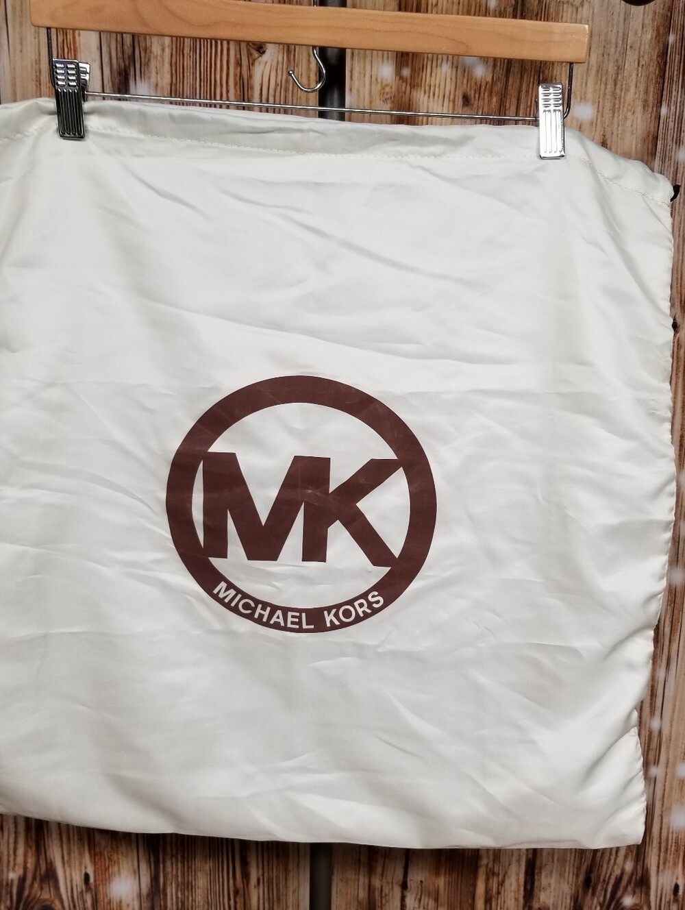 Michael Kors Logo Dust Bag in Cream with Brown MK Print
